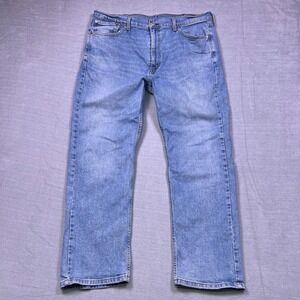 Levi Strauss 505 Regular Fit‎ Jeans Mens W40 L30 Light Wash Denim Cotton Blend